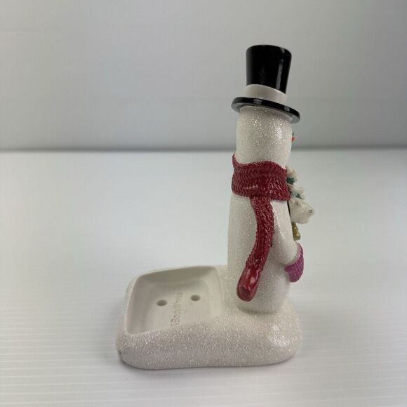 Bath & Body Works Snowman Soap Dispenser Holder Christmas Top Hat Tree Glitter - Picture 6 of 13